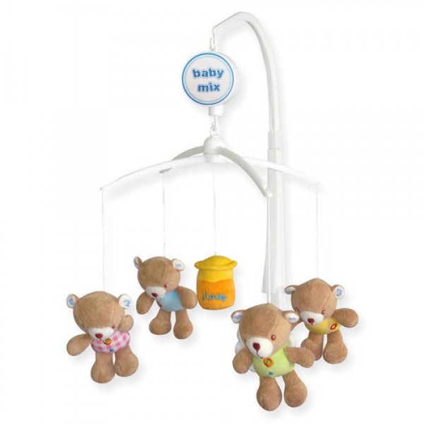 

Мобиль-карусель Baby Mix TK-788M Мишки и мёд музыкальный Разноцветный
