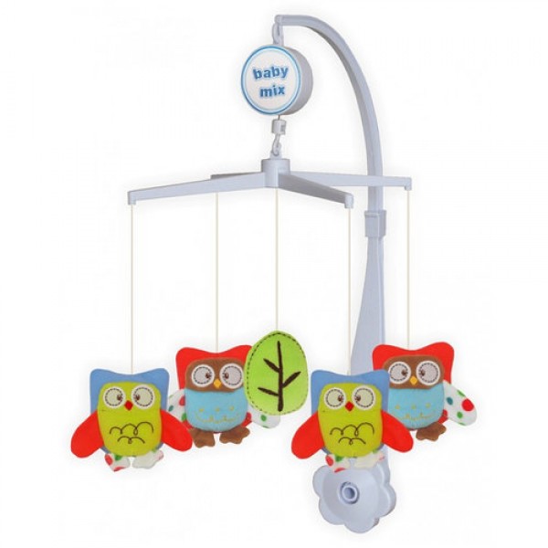 

Мобиль-карусель Baby Mix Совы TK-338M музыкальный Разноцветный