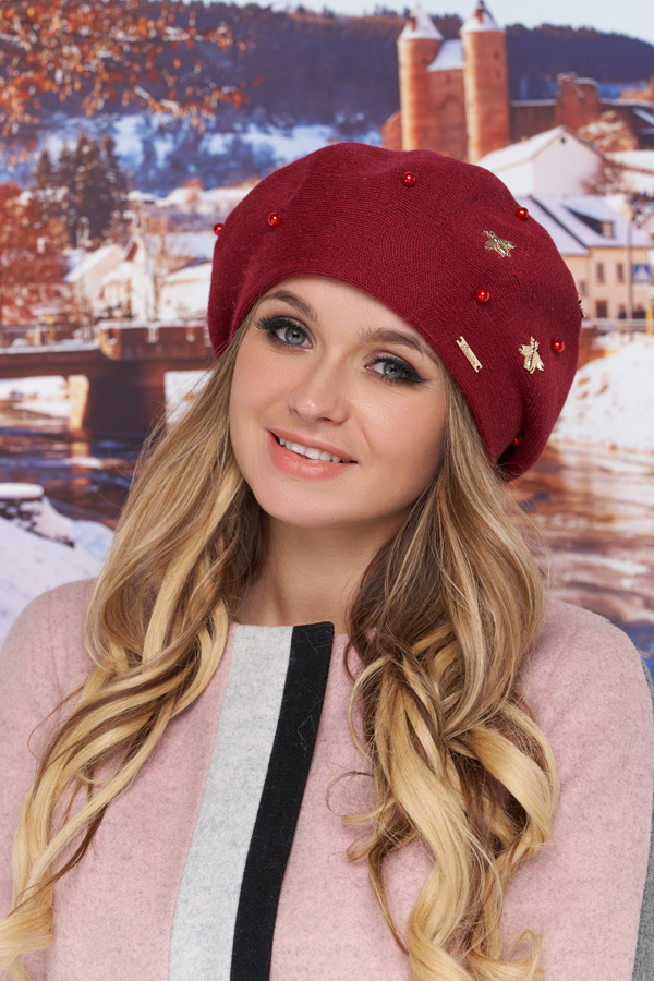 

Берет «Майя» Braxton 26069014 56-59 см бордовый 6015