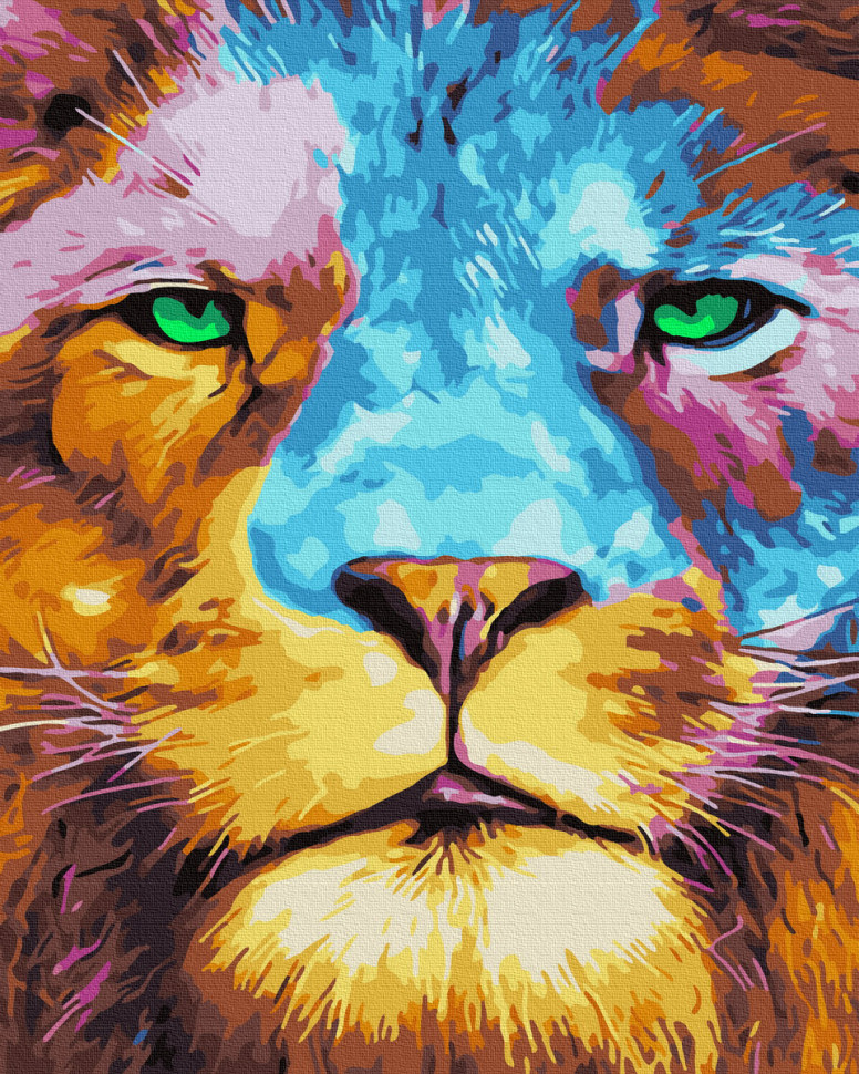 

Картина по номерам. Rainbow Art Красочный лев GX37513-RA