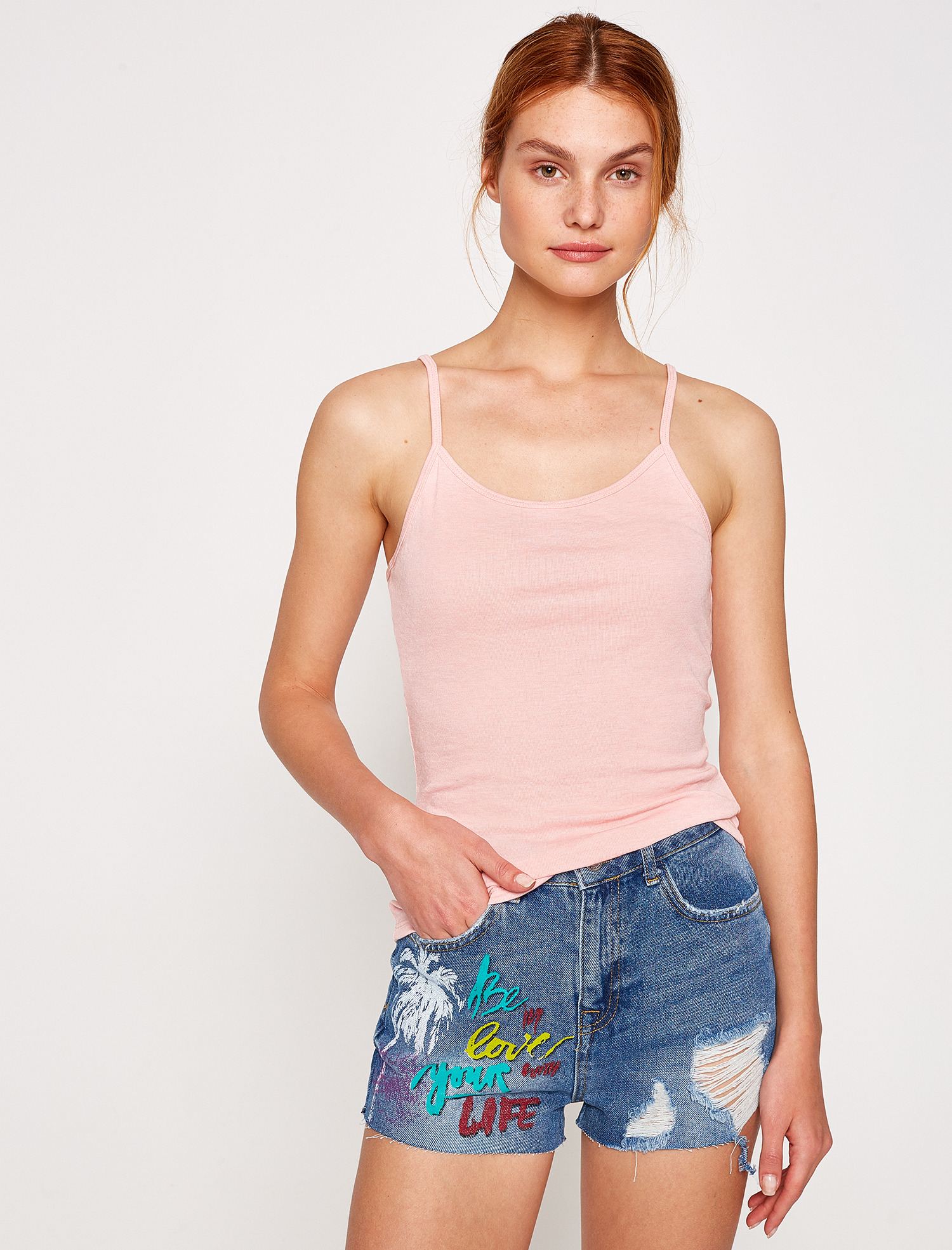 

Топ Koton 7YAK33906OK-283 XL Rose