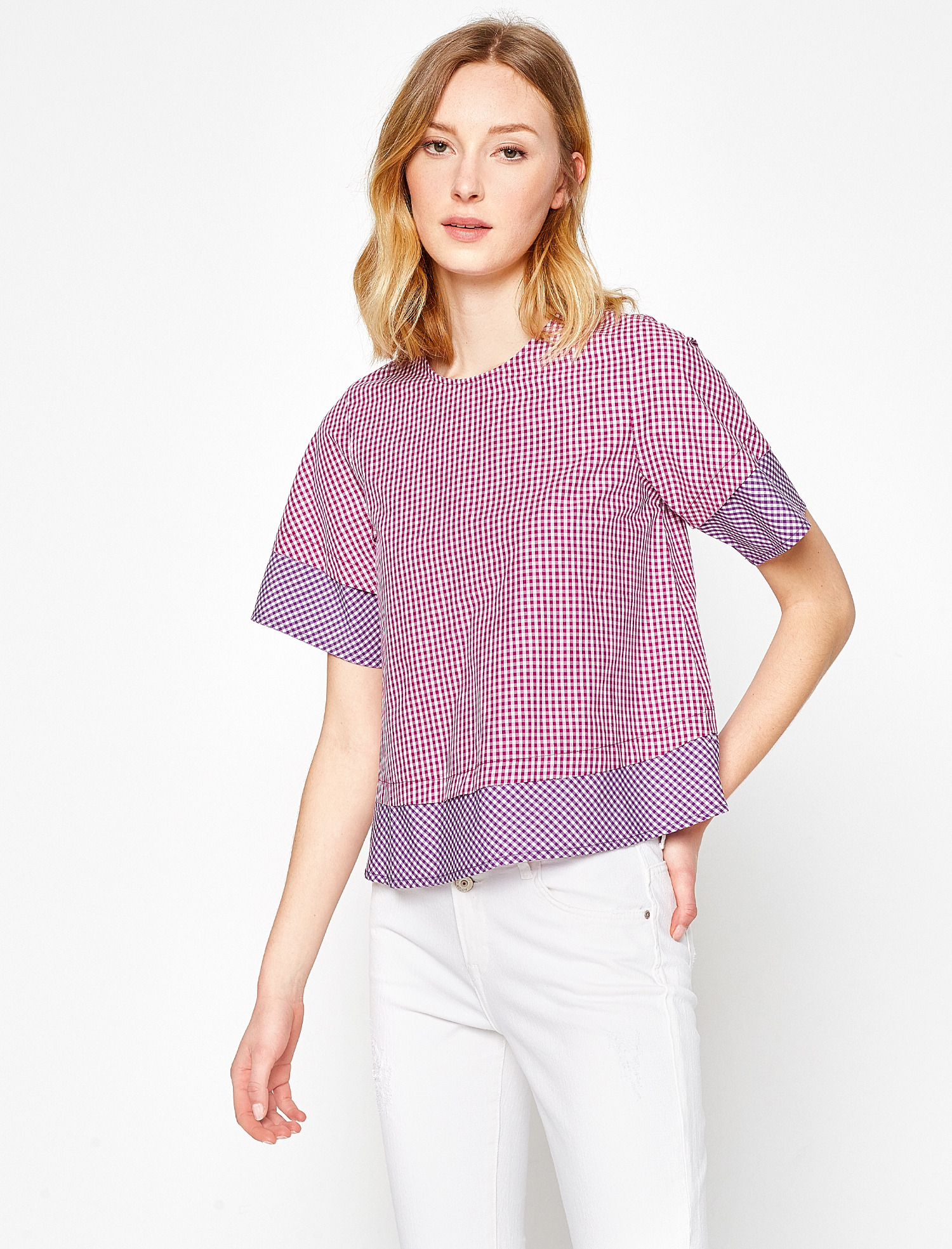 

Блузка Koton 7YAF60179GW-53P  Fushia Check, Блузка Koton 7YAF60179GW-53P 42 Fushia Check