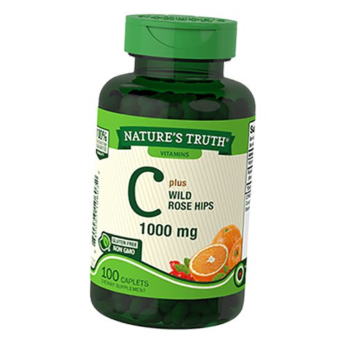 

Nature's Truth Vitamin C 1000 plus Wild Rose Hips 100каплет (36509010)