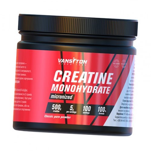 

Креатин Моногидрат, Creatine Monohydrate, Ванситон 500г (31173004)