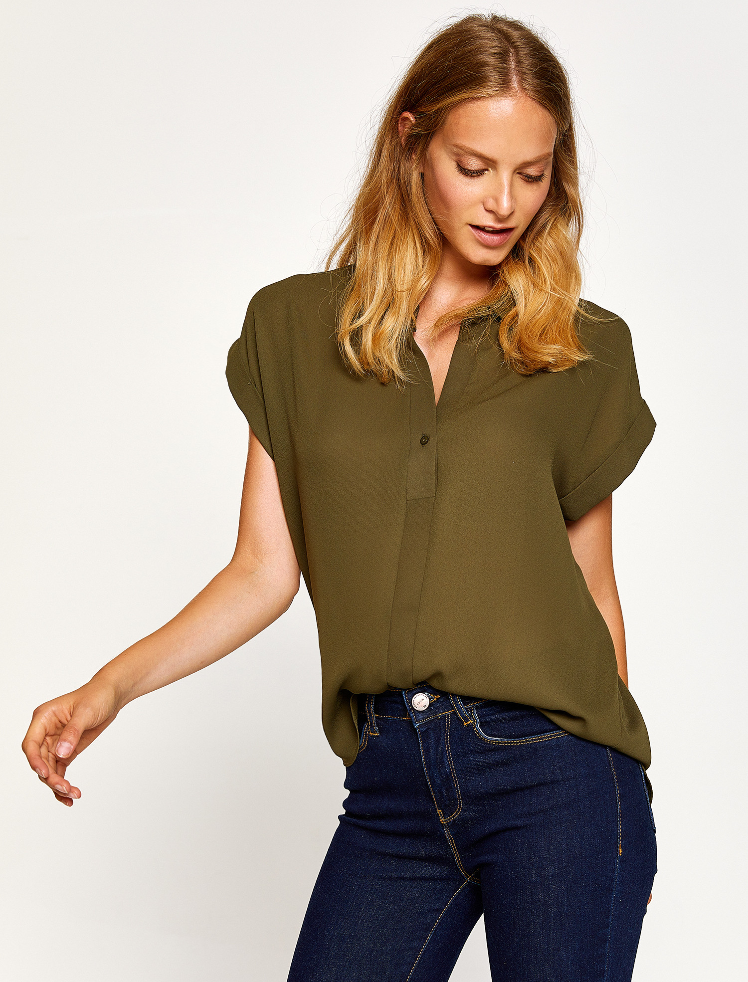 

Блузка Koton 8KAK62606CW-890 38 Khaki