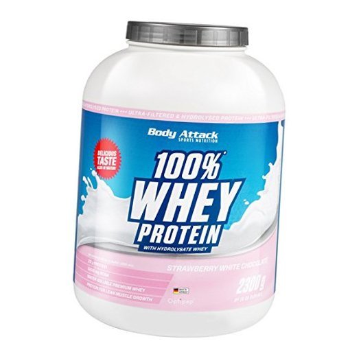 

Концентрат Сывороточного Протеина, 100% Whey Protein, Body Attack 2300г Клубника с белым шоколадом (29251004)