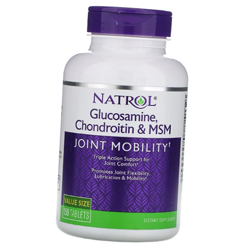 

Глюкозамин Хондроитин МСМ, Glucosamine Chondroitin & MSM, Natrol 150таб (03358001)