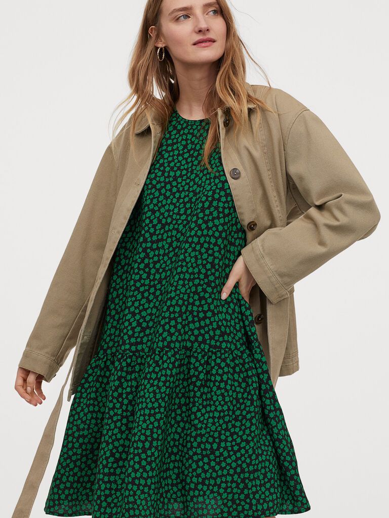 

Платье H&M 060855198 М Зеленое с черным