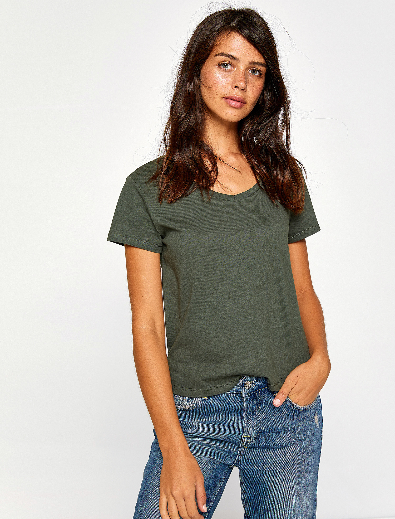 

Футболка Koton 8KAL11353OK-865 S Khaki