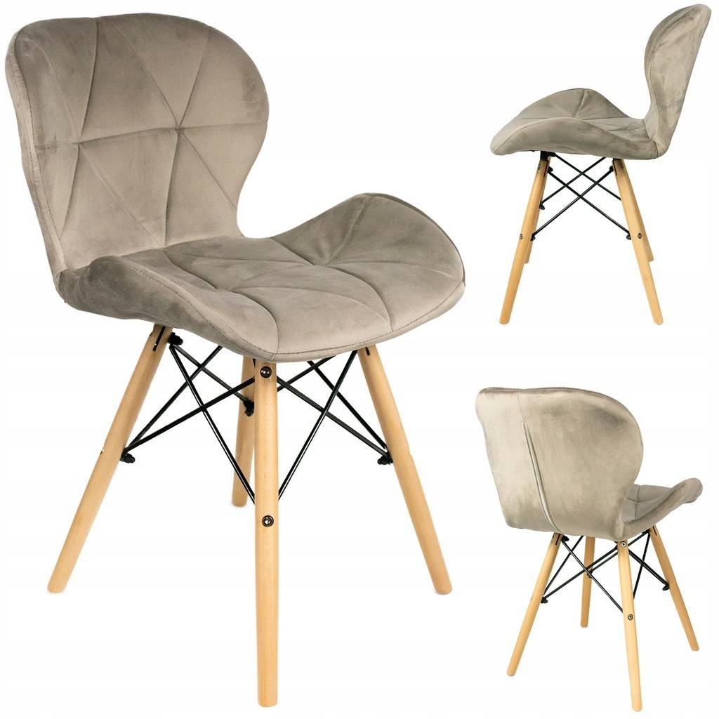 

Стул JUMI Scandinavian Design (велюр) beige