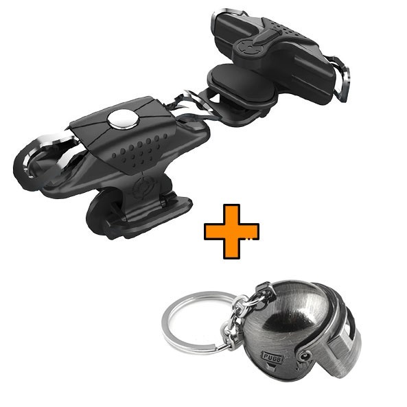 

Игровые контроллеры Marpiel X10 (геймпад триггеры курки для смартфона для PUBG) + брелок шлем 3 уровня