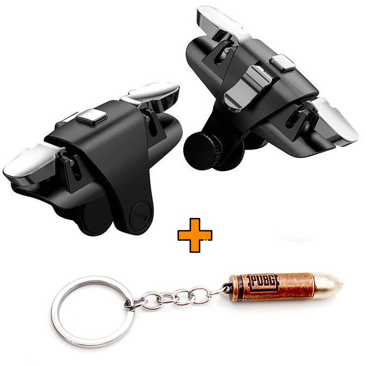 

Игровые контроллеры Marpiel C10 (геймпад триггеры курки для смартфона для PUBG) + брелок патрон 9 mm