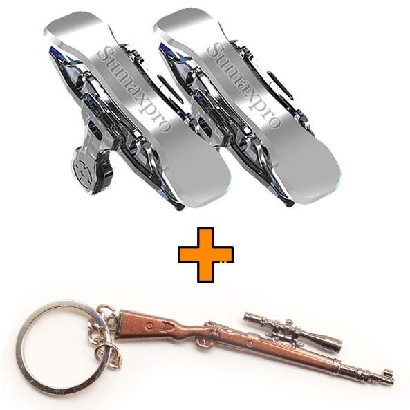 

Игровые контроллеры Marpiel X8 (геймпад триггеры курки для смартфона для PUBG) + брелок Kar98k