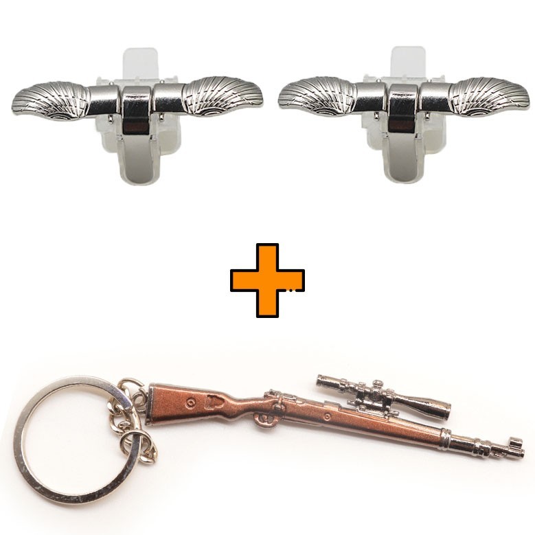 

Игровые контроллеры Marpiel TS (геймпад триггеры курки для смартфона для PUBG) + брелок Kar98k