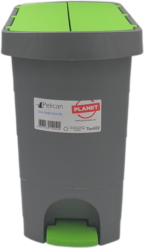 

Ведро с педалью Planet Pelican 9 л Серо-зеленые