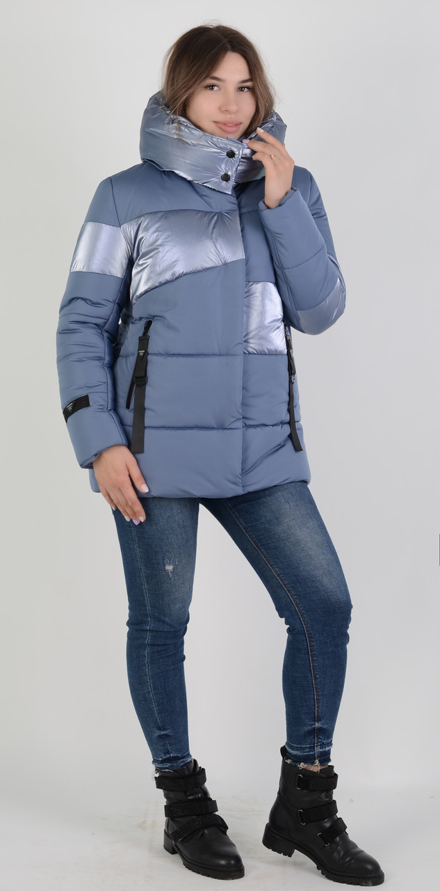 

Куртка женская зимняя Aziks м-189 голубой 44