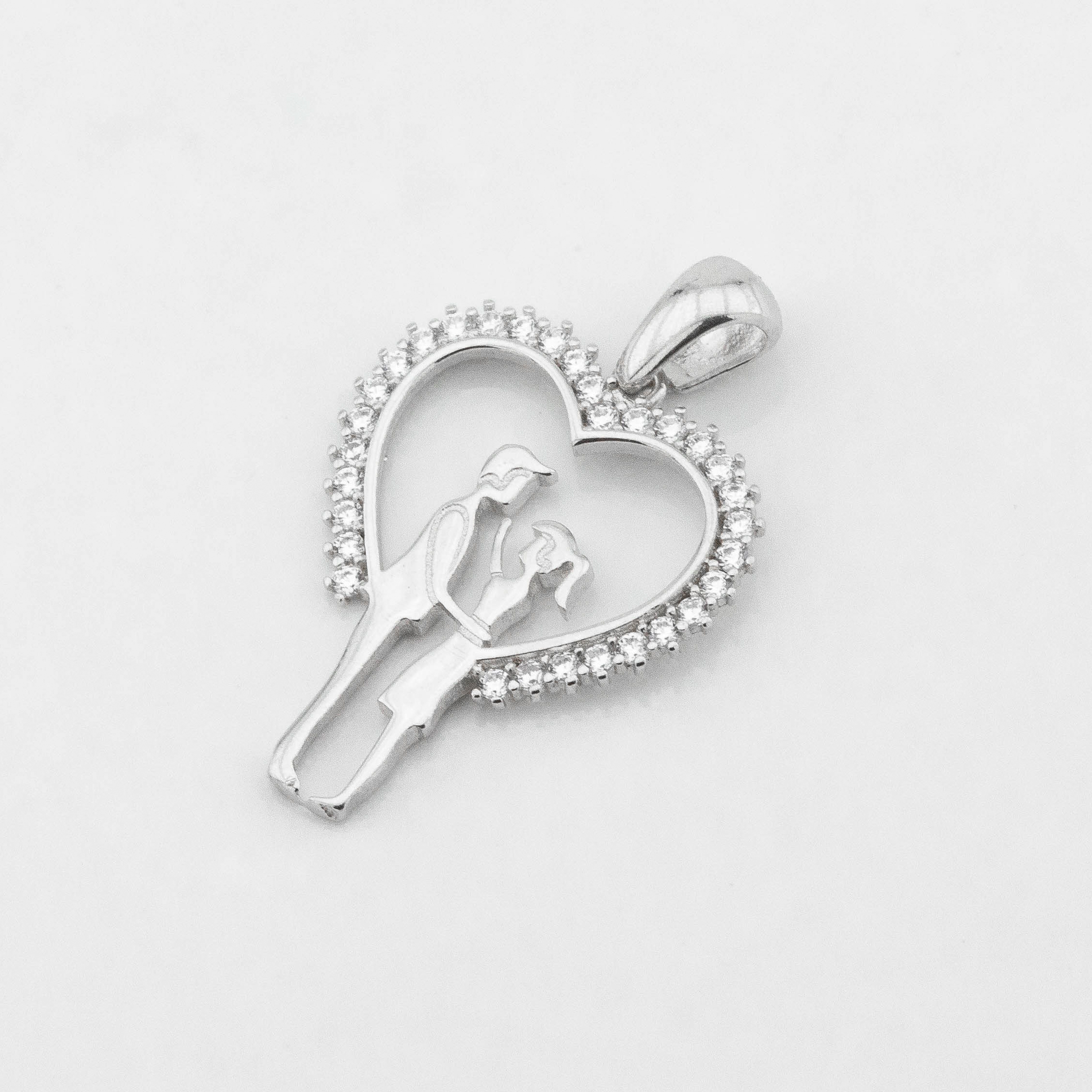 

Серебряная подвеска Любовь с фианитами p13911 Диамант