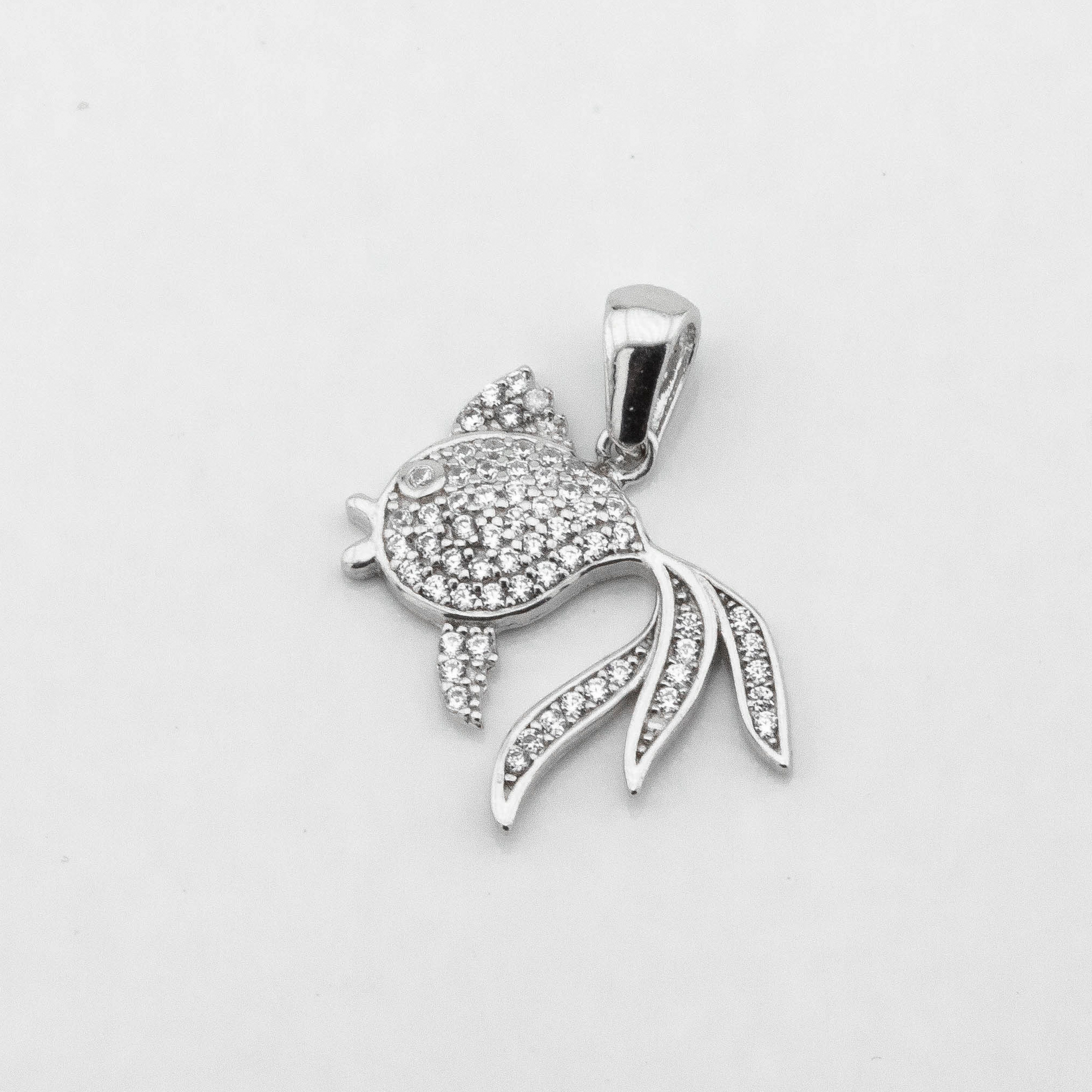 

Серебряная подвеска Золотая рыбка с фианитами p13889 Диамант