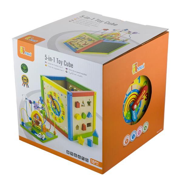 

Деревянный бизикуб Viga Toys 5 в 1 (58506)