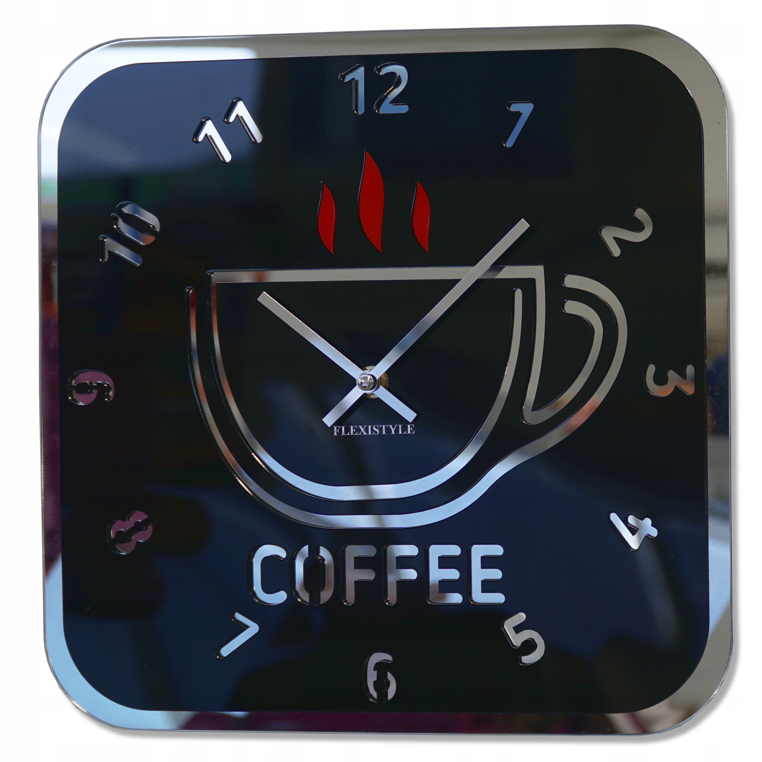 

Часы настенные для кухни COFFEE черные 30 см FLEXISTYLE (z113-1(03)-0-x)