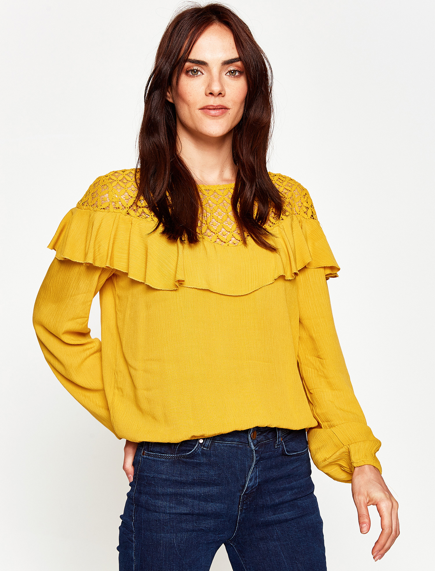 

Блузка Koton 8KAK63472QW-151 34 Yellow