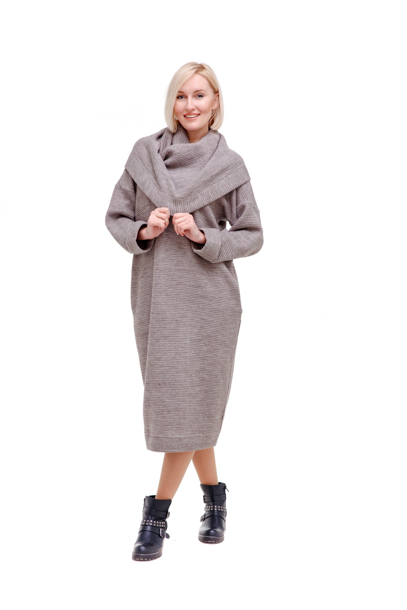 

Платье Gannusya Оверсайз L- XL мокко W20103