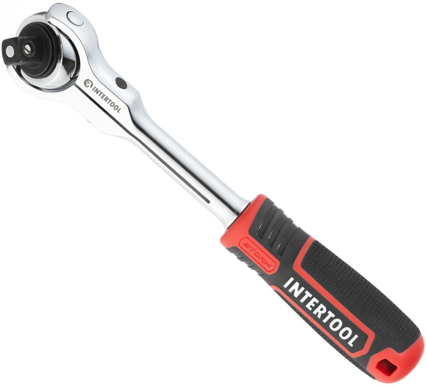 

Ручка з храповим механізмом Intertool Storm 1/2" поворотна 72 зуби Cr-V (ET-8009)