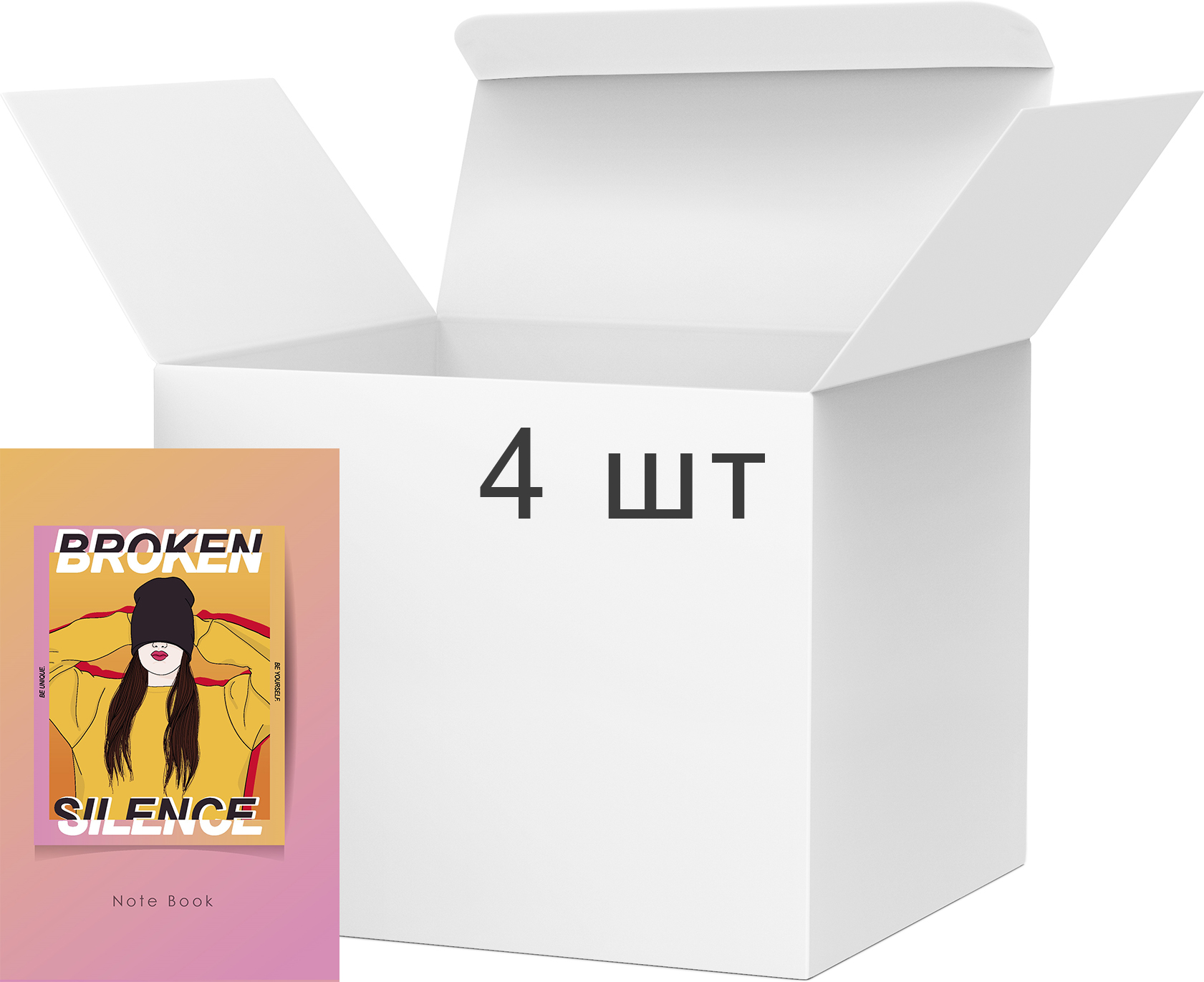 

Упаковка блокнотов Аркуш Девушка 108 х 169 мм 80 листов 4 шт (1В1749)