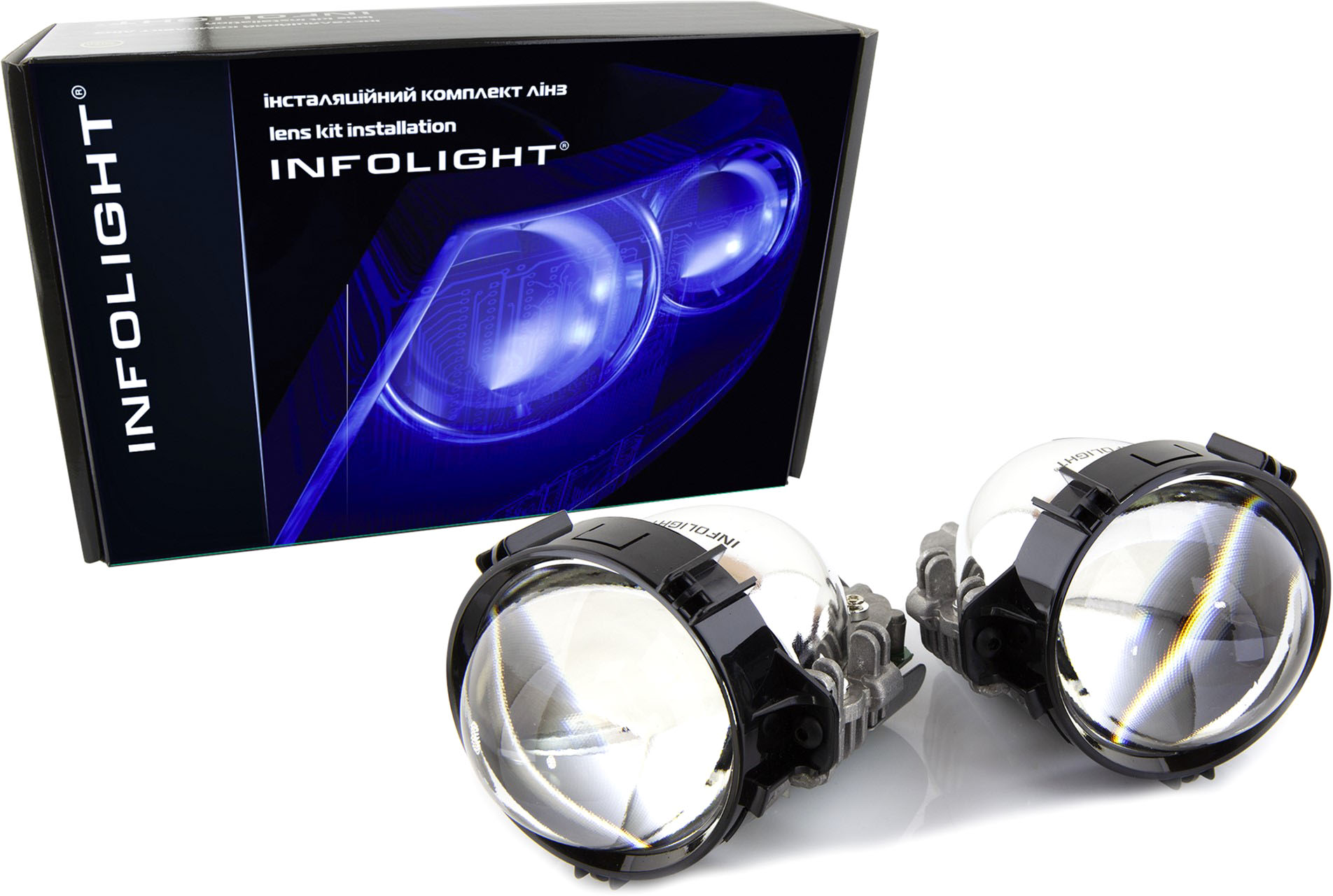Комплект світлодіодних лінз Infolight G12 Bi-LED 2.8