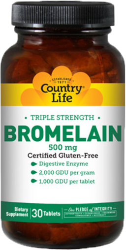 

Натуральная добавка Country Life BROMELAIN 500 мг 30 таблеток (015794051602)