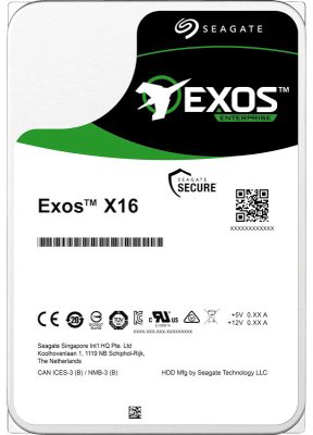 

Жесткий диск Seagate Exos X16 HDD 12TB 7200rpm 256MB ST12000NM001G 3.5" SATA III