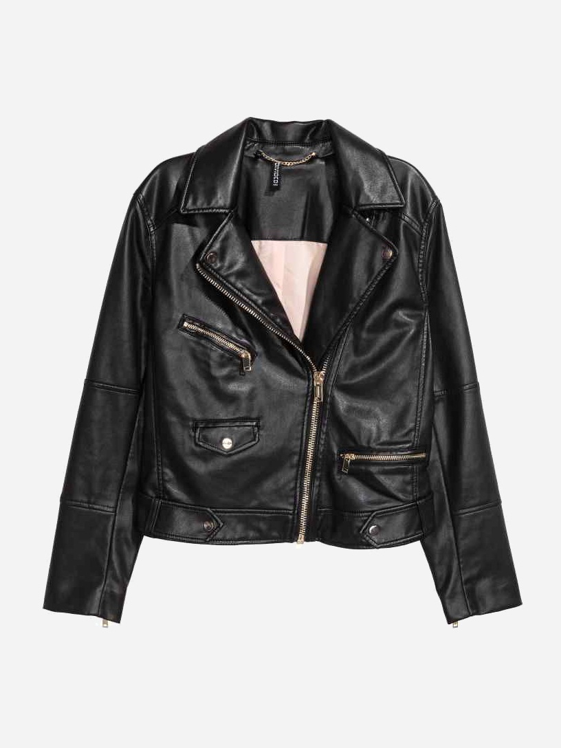 

Куртка из искусственной кожи H&M hm01110022 40 Черная