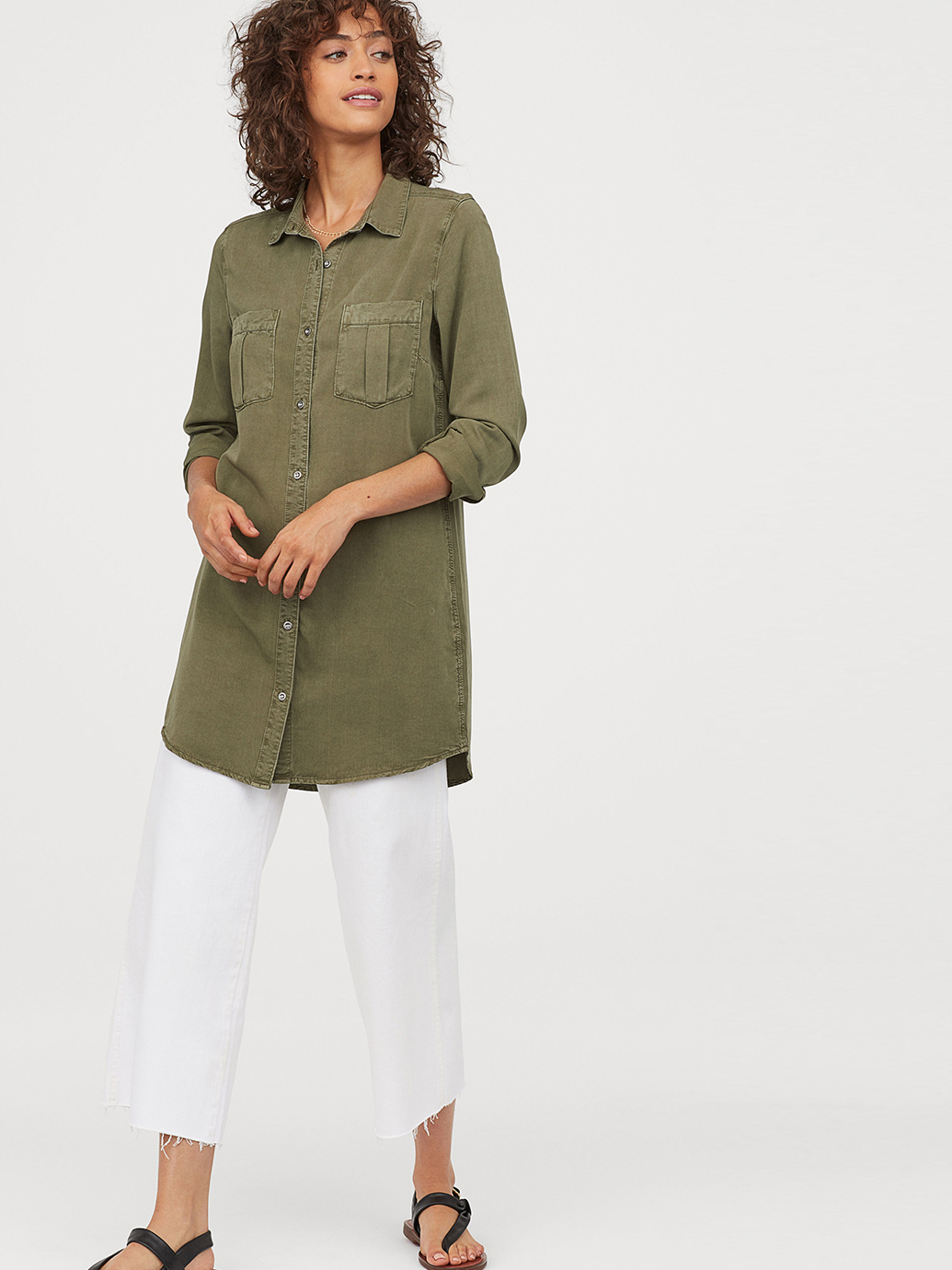 

Туника H&M 3hm06100166 40 Хаки