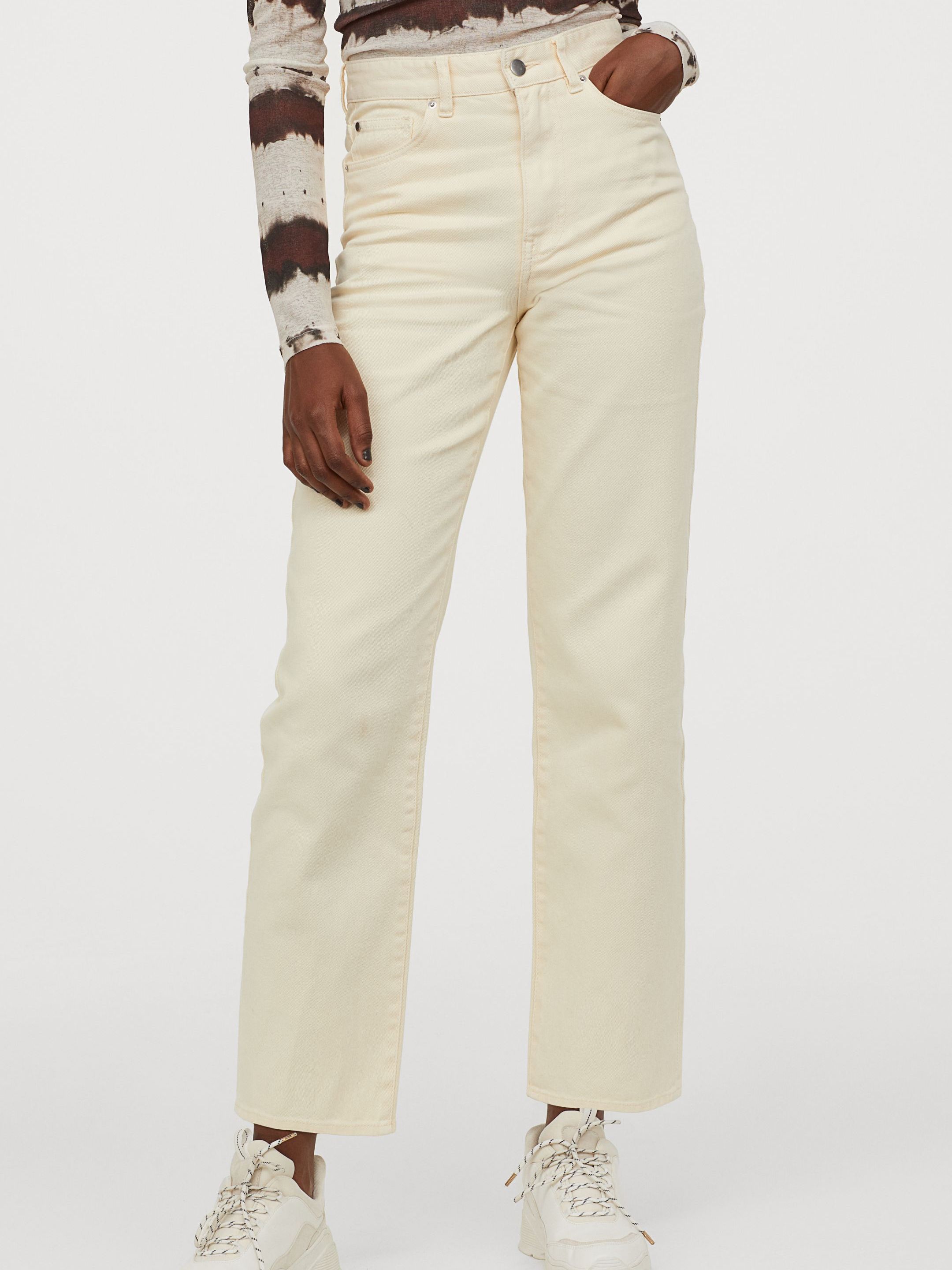 

Джинсы H&M 0812484-0 36 Кремовые