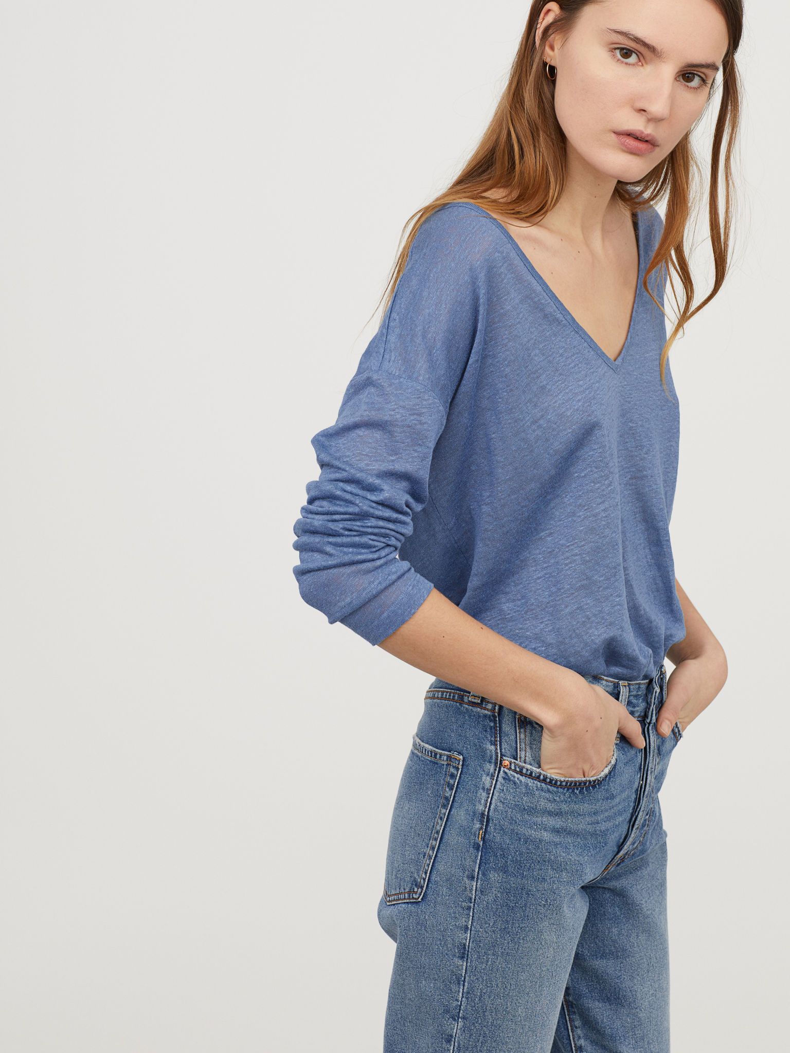 

Лонгслив H&M 0531615-7 S Синий