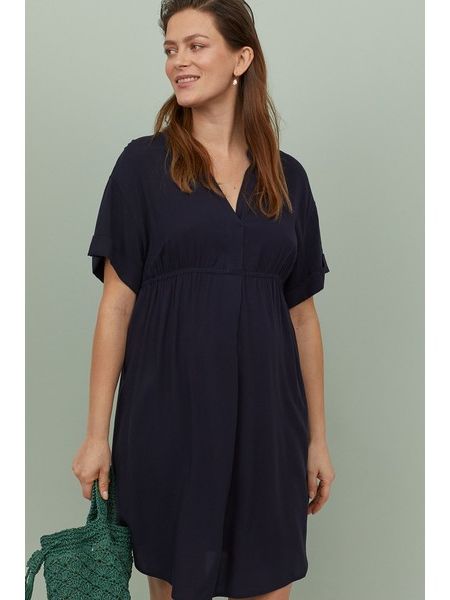 

Платье для беременных H&M 0874146-1 XS Темно-синее