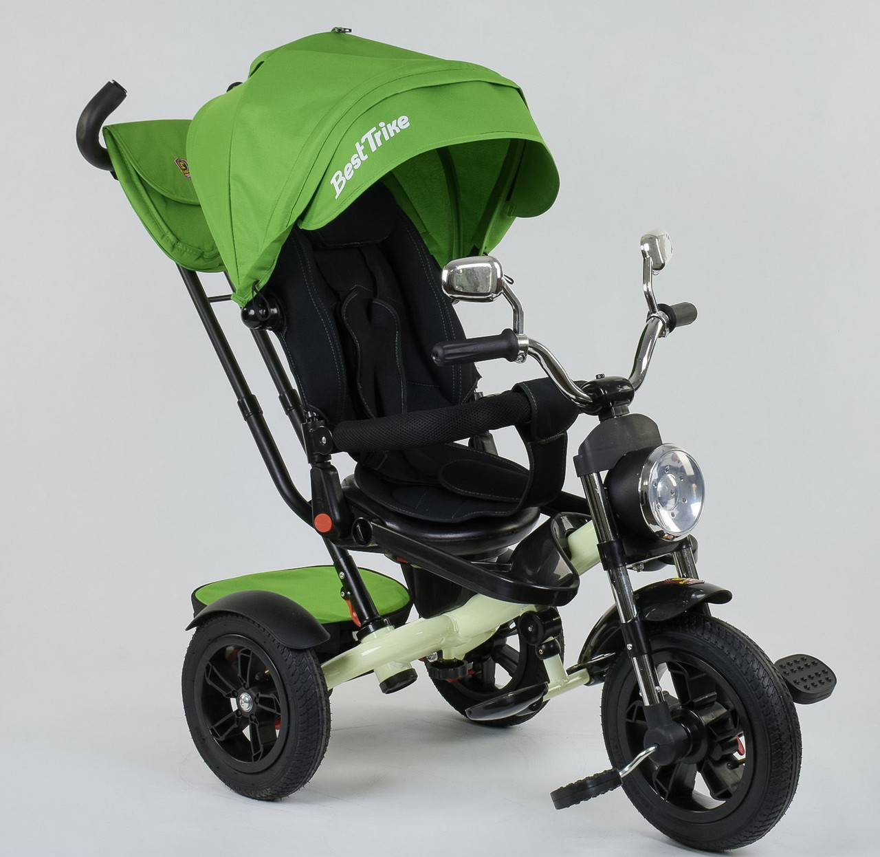 

Велосипед детский трехколесный с фарой BEST TRIKE 4490 зеленый с черным