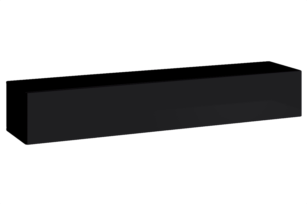

TV тумба Switch 180 ASM 26 ZZ SW RTV 1 корпус - чорний мат, фронт - чорний глянець 180x30x40