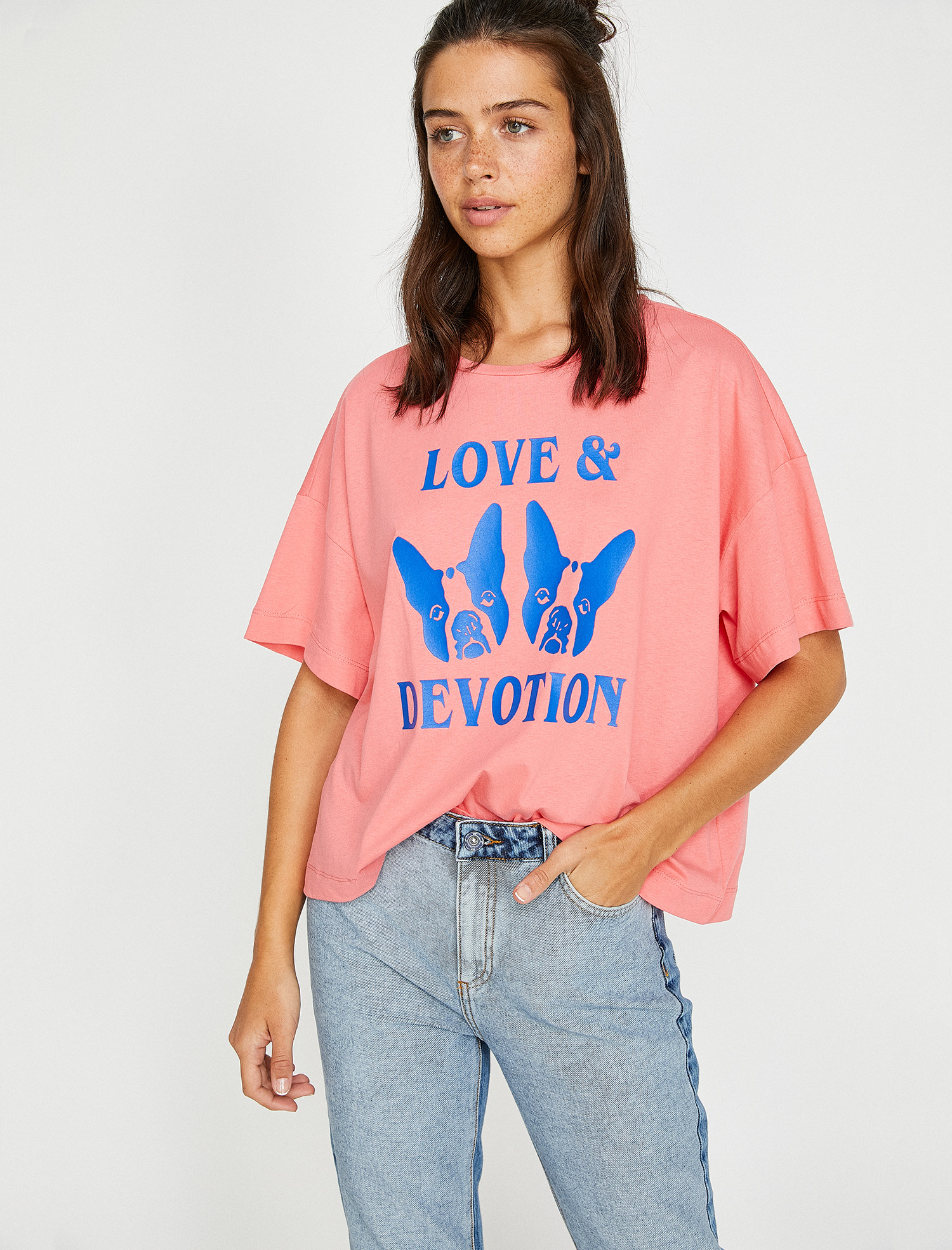 

Футболка Koton 8YAL11674JK-277 S Rose