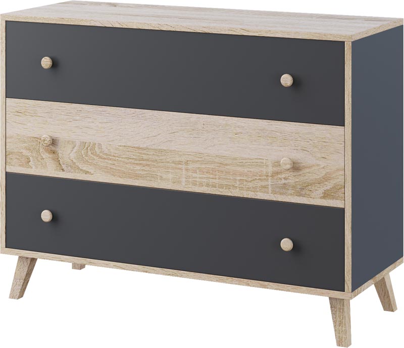 

Комод Світ Меблів Еріка 100х86.2х45.1 антрацит\дуб сонома