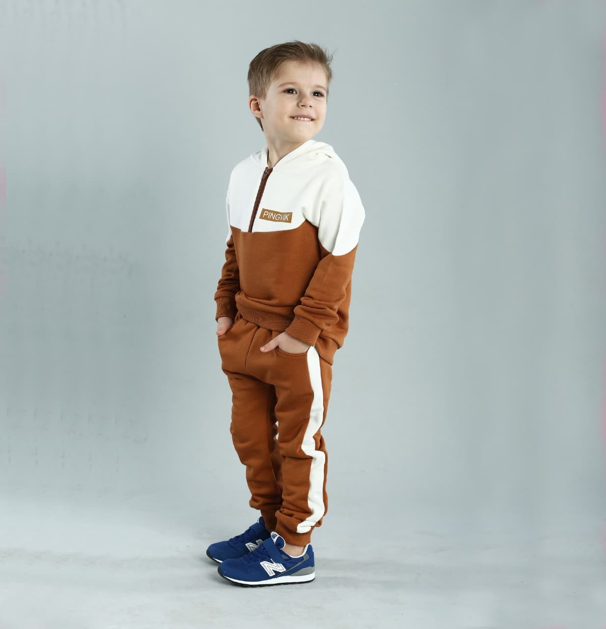 

Комплект-двойка Pingvik 86771 размер 110 рост 104-110 см цвет- коричневый + белый