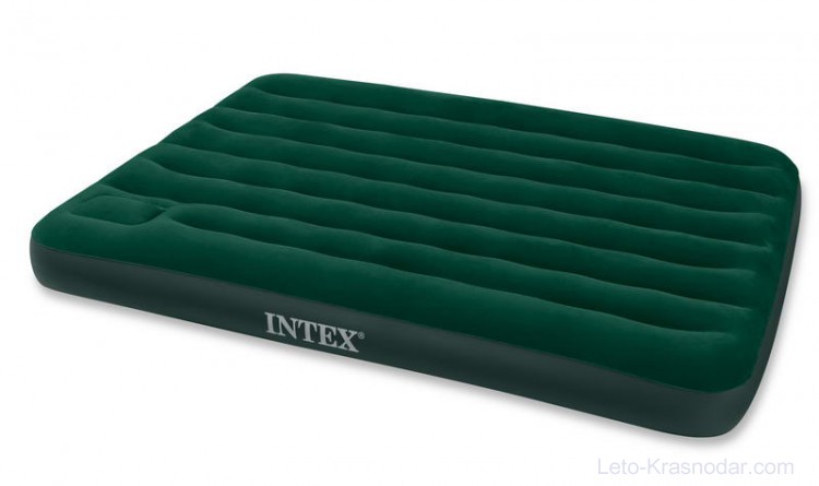 

Надувний матрац Intex з вбудованим ножним насосом 203х152х22 см (66929)