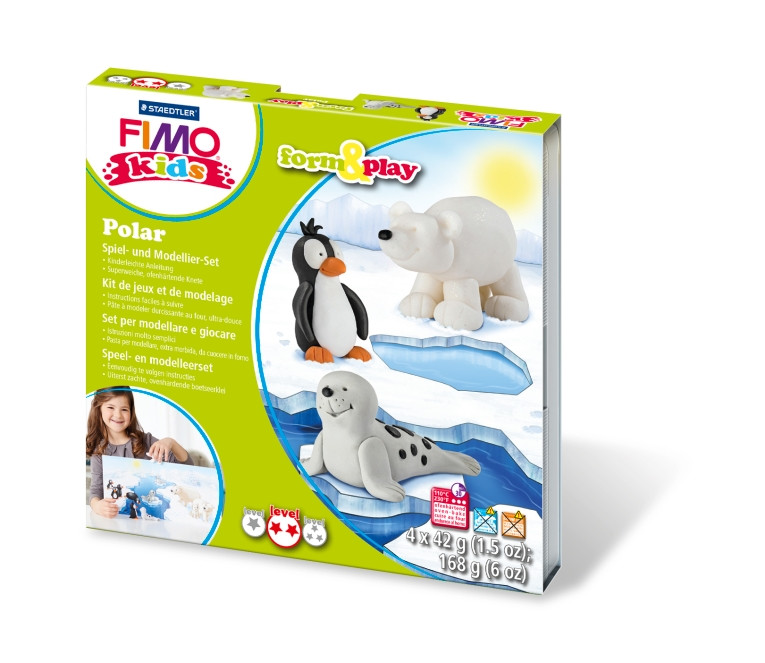 

Пластика Fimo kids Полярные зверушки набор 4цвx42г (4007817032572)