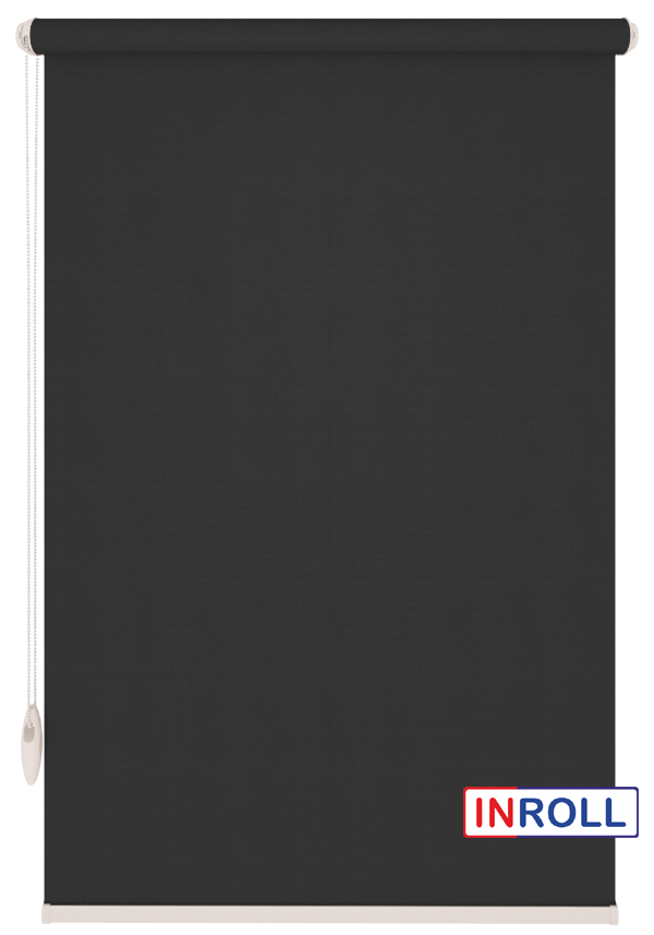 

Ролета тканевая INROLL Есо-Mini 70х185 см BO Berlin Черный 305 Silver