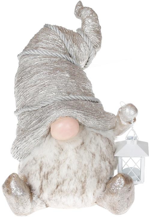 

Фигура керамическая Гном с фонариком 40.5см, шампань Bona (Р01632318244)