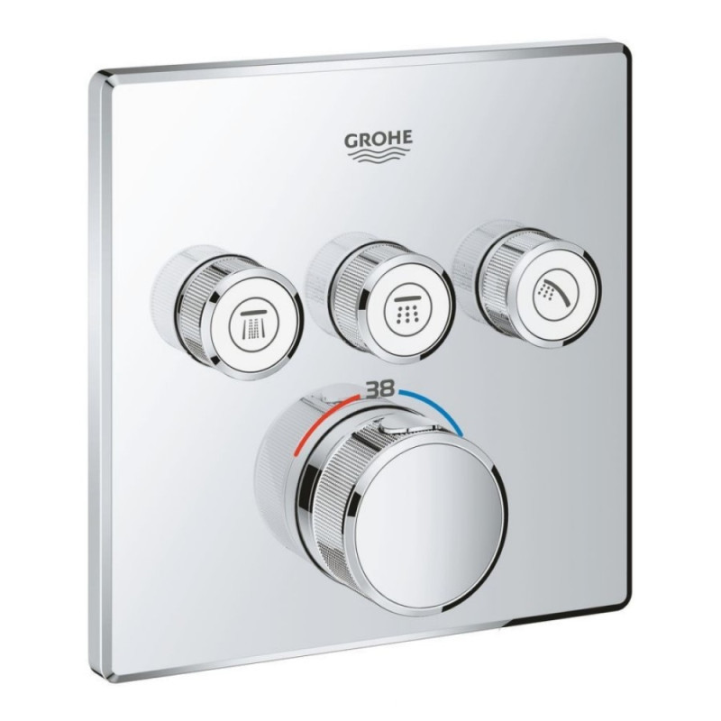 

Внешняя часть термостатического смесителя Grohe Grohtherm SmartControl для ванны (29126000)