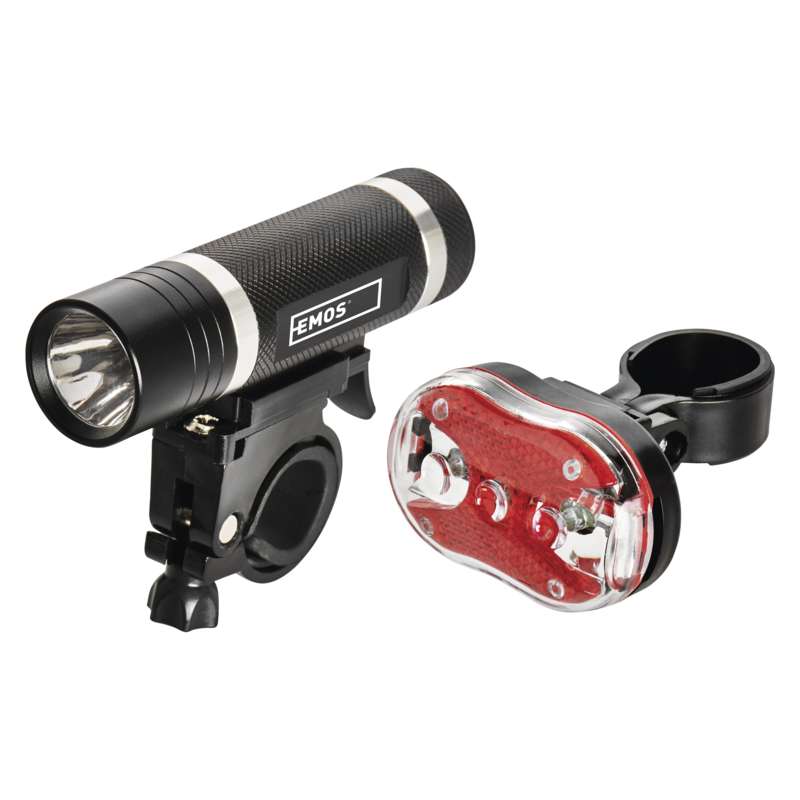 

Комплект велофонарей Emos P3920 3 W LED (фронт) 100 m, 150 lm, + 3× LED 5 mm (задний)