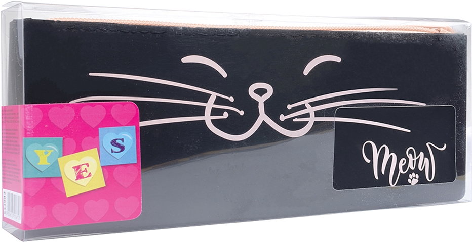 

Пенал силиконовый YES SI-01 Meow Черный (532982)