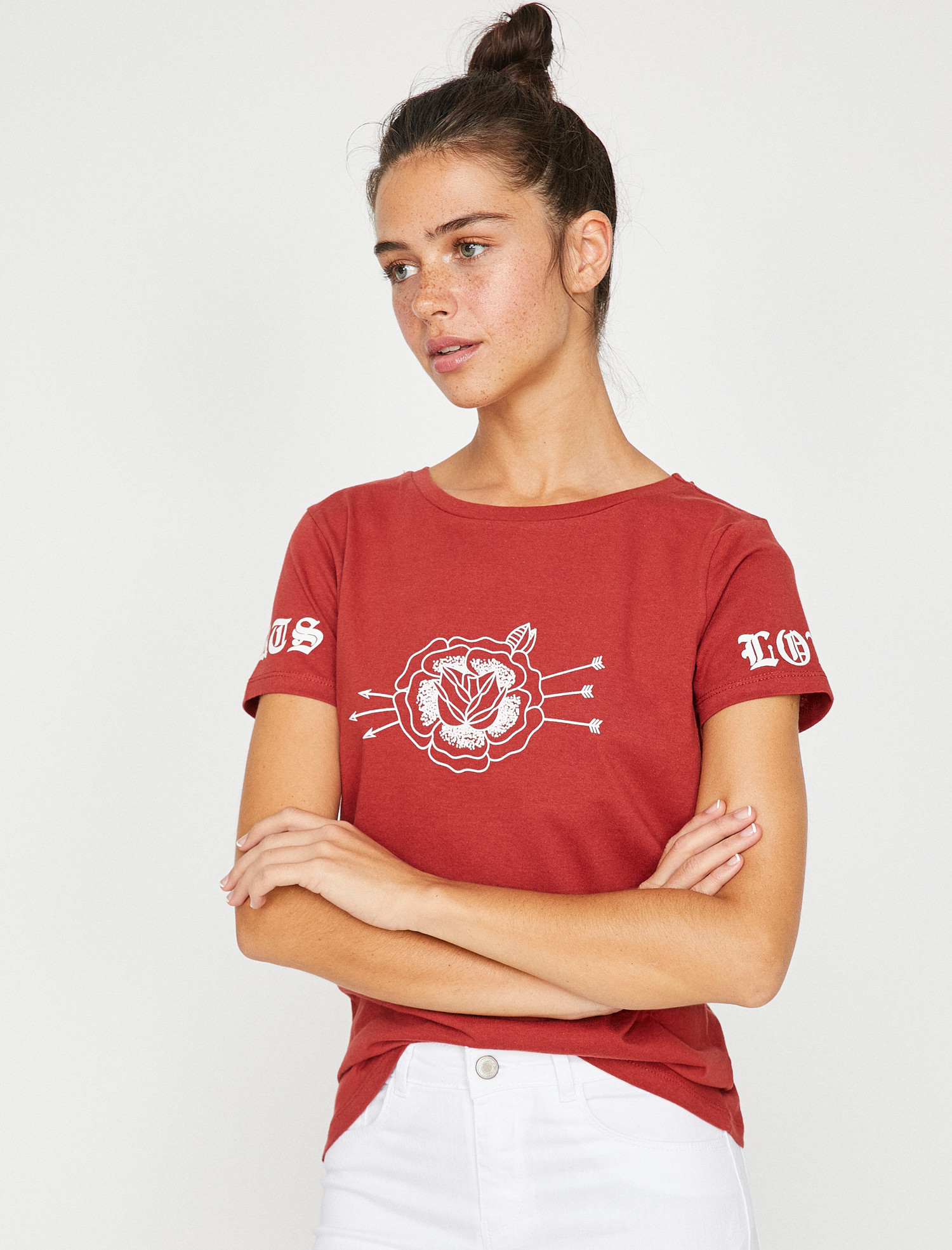 

Футболка Koton 8YAL11505JK-996 S Terracotta