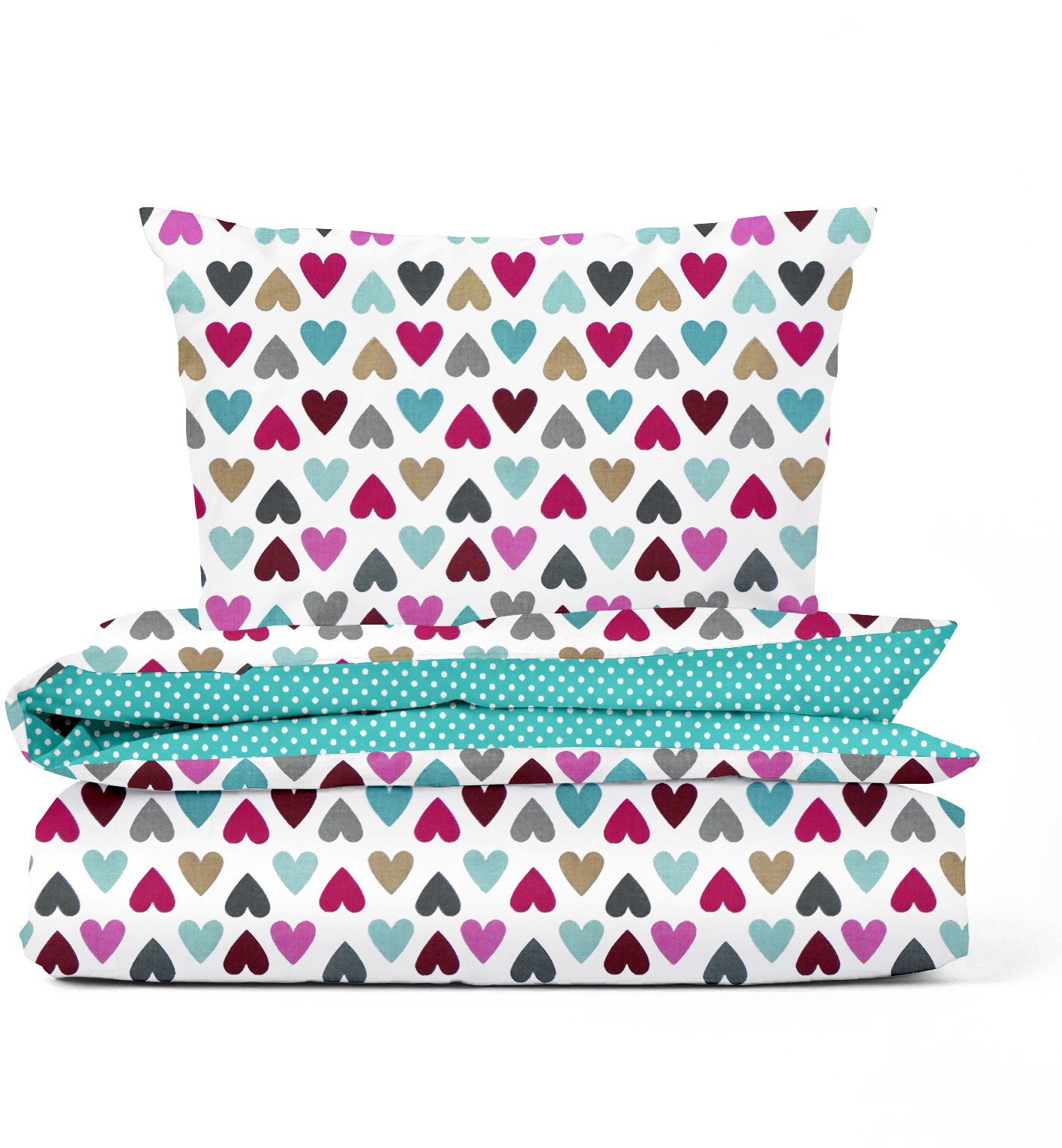 

Комплект постельного белья Cosas Love Dots Mint 155х215 см
